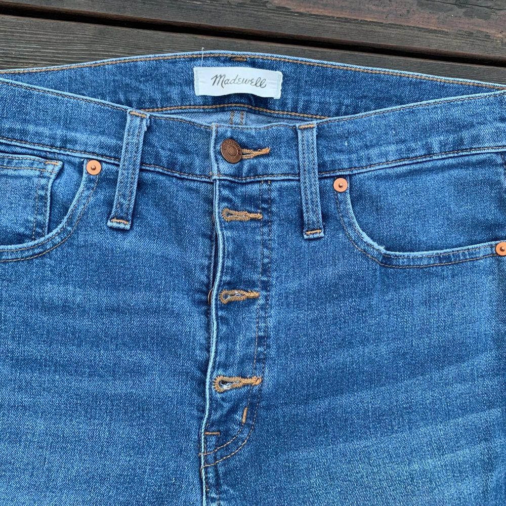 Madewell Ladies size 30 (sz 9-10) 4 Button Skinny Denim Jeans - Picture 3 of 9